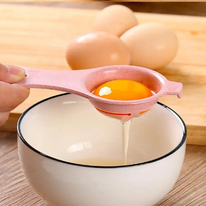 Egg Yolk White Separator Separates Sieve Kitchen Tool Baking Accessory Mini Egg Yolk White Separator With Silicone Holder Cocina