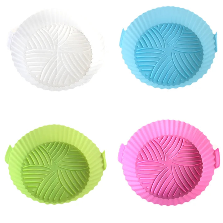 DIY Silicone Pot Tray Liner For Air Fryer Oven Accessories Pan Baking Mold Pastry Bakeware Kitchen Novel Shape Reusable Basket