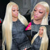 613 Honey Blonde 13x6 HD Transparent Lace Front Human Hair Wigs For Women 30 40 Inch Straight 13x4 Lace Frontal 5x5 Closure Wig