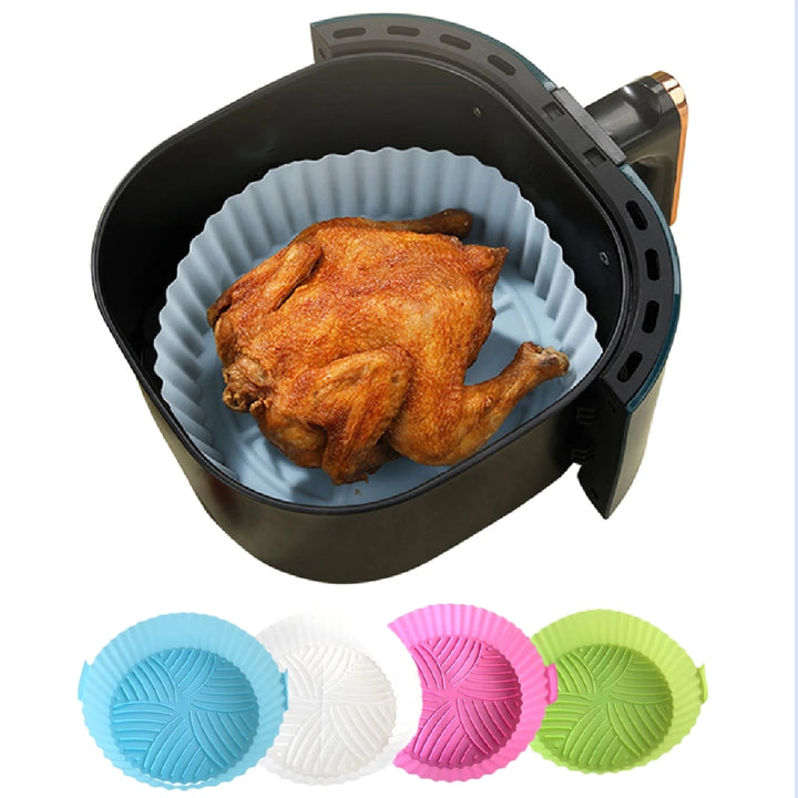 DIY Silicone Pot Tray Liner For Air Fryer Oven Accessories Pan Baking Mold Pastry Bakeware Kitchen Novel Shape Reusable Basket