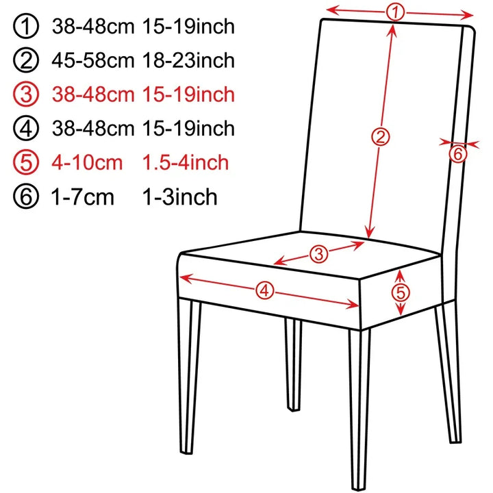 Elastic Dining Chair Cover Stretch Seat Slipcover Jacquard Spandex Protector Case for Kitchen Chair Seat Home Hotel Banquet