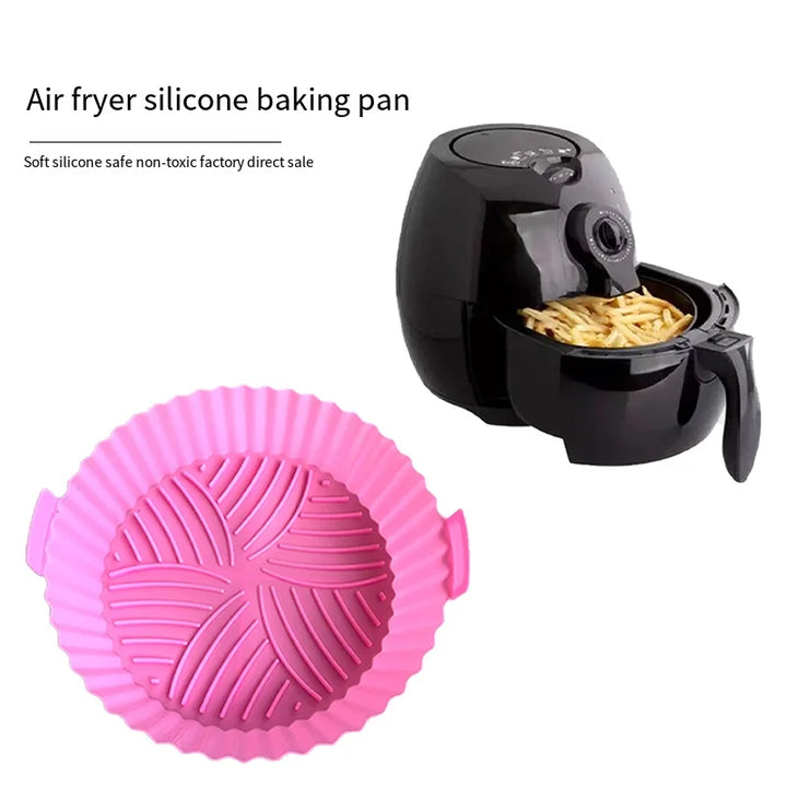 DIY Silicone Pot Tray Liner For Air Fryer Oven Accessories Pan Baking Mold Pastry Bakeware Kitchen Novel Shape Reusable Basket