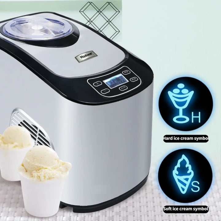 Full Automatic Compressor For Ice Cream Machine Fast Household Milk Tea Shop Commercial Small Mini Homemade Ice Cream Machine