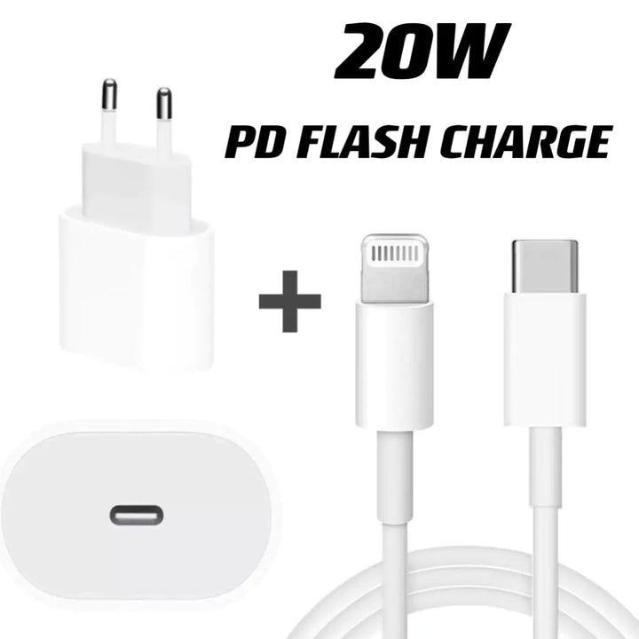 20W USB-C Power Adapter and Cord for iPhone